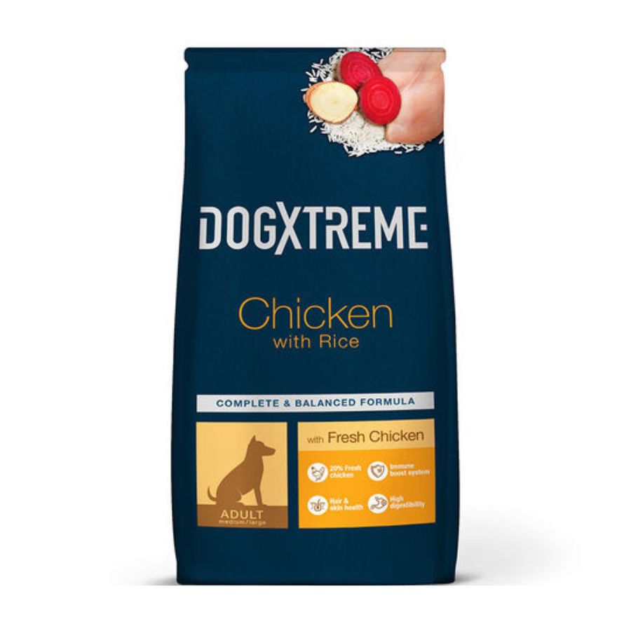 Dogxtreme Adult pollo y arroz alimento para perro, , large image number null
